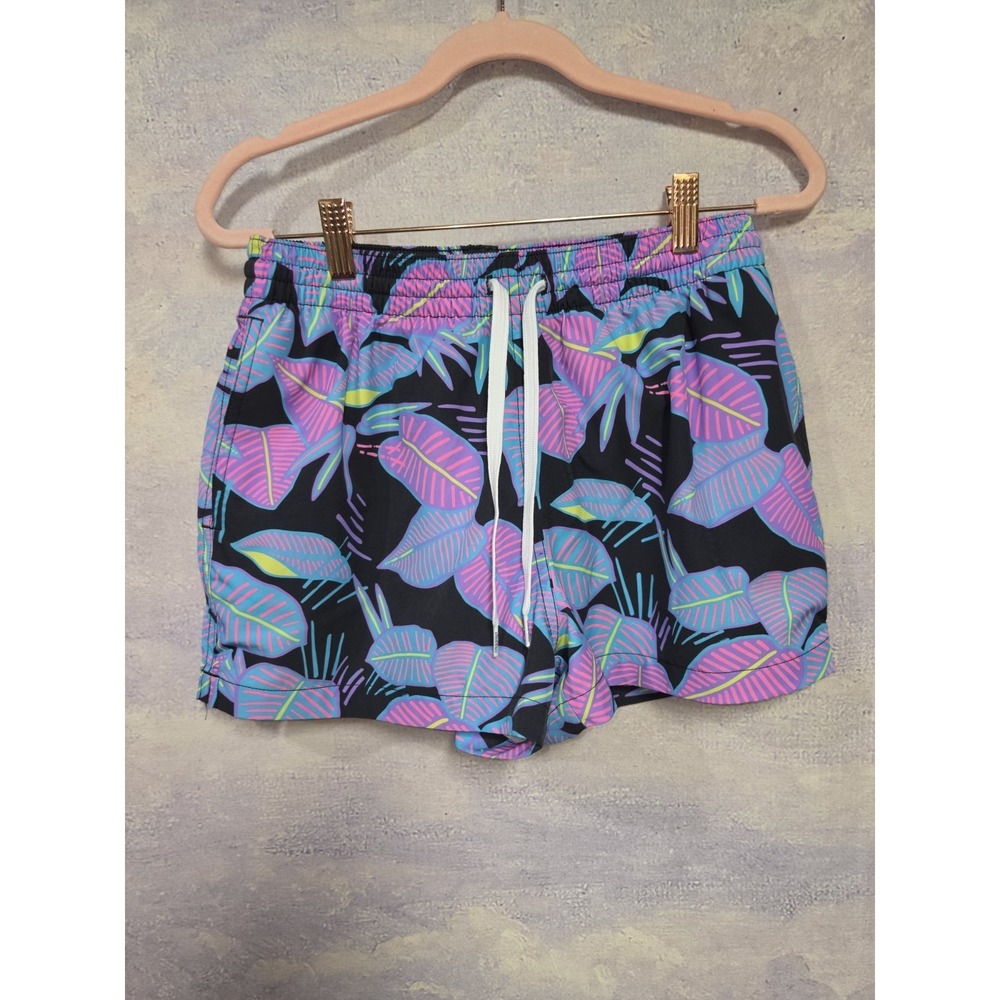 chubbies Men's Size Small 'The Fluorescent Funk' 5.5" Classic Lined Swim Trunks